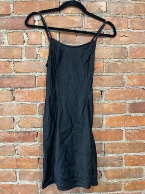 Free People Black Spaghetti-Strap Slip